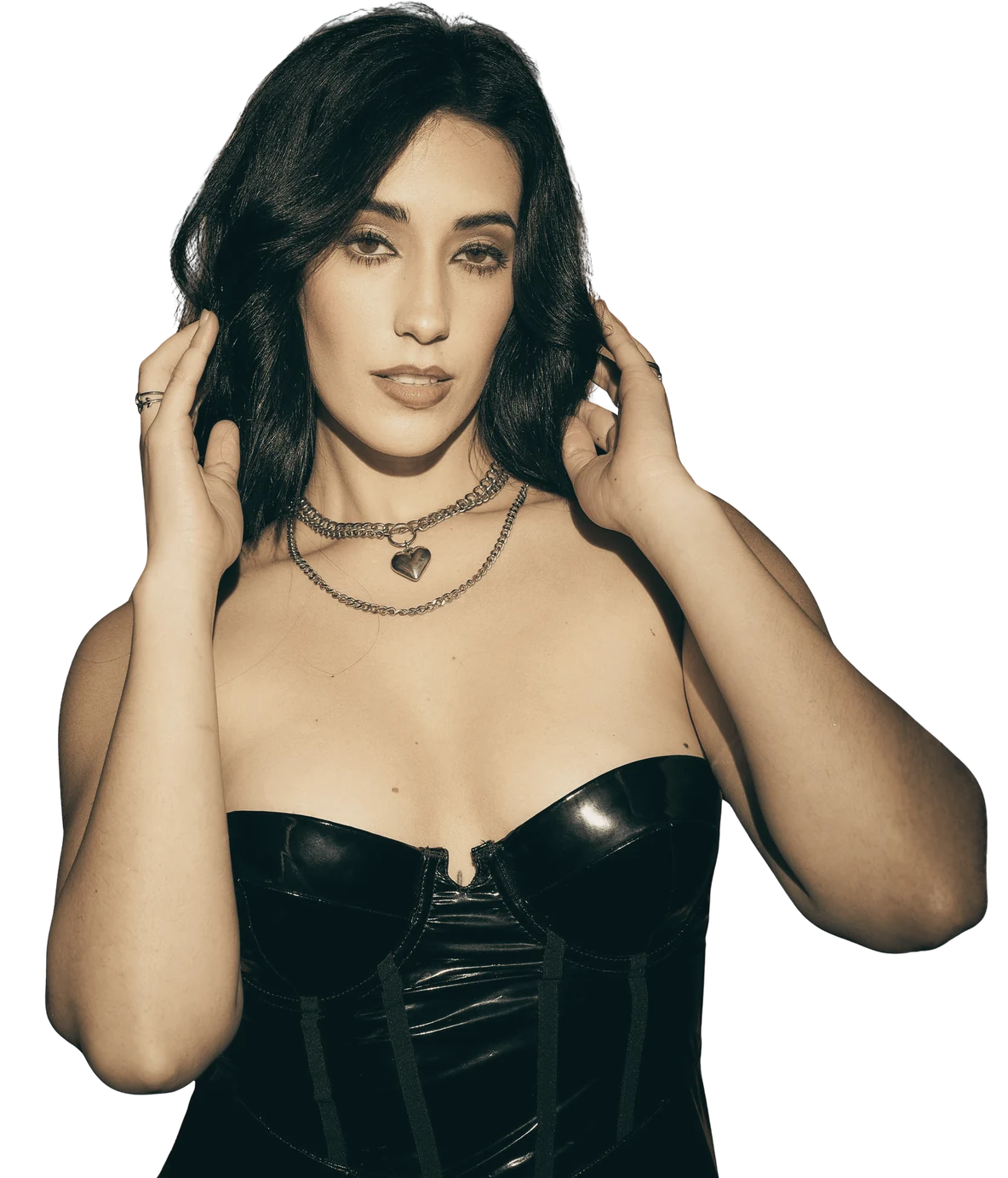 Ana Sabrina con corsé negro